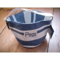 Tobs New England Cream/Blue Stripe Nautical Peg Bag 